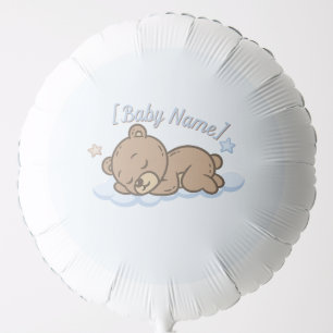 Blue Teddy Bear Baby Shower Balloon