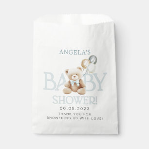 Blue Teddy Bear Baby Shower Favour Bags