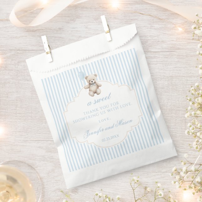 Blue teddy bear balloon baby boy shower thank you favor bag (Clipped)