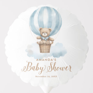 Blue Teddy Bear Boy Baby Shower Balloon