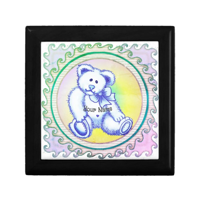 Blue Teddy Bear   Gift Box (Front)
