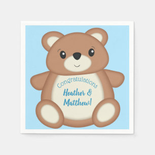 Blue Teddy Bear Napkins