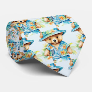 Blue Teddy Bear  Neck Tie