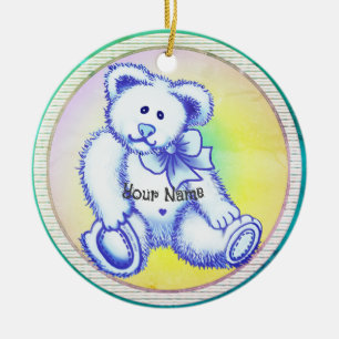 Blue Teddy Bear ornament