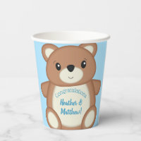 Cute Blue Teddy Bear Toddler Cup