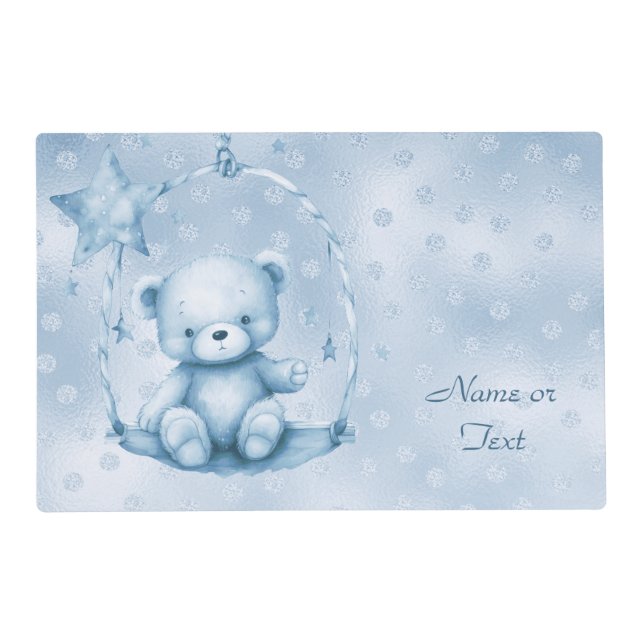 Blue Teddy Bear Placemat (Front)