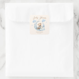 K73, Teddy Bear Envelope Seal, Baby Shower Bear Envelope Seals