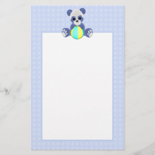 Blue Teddy Bear Stationery