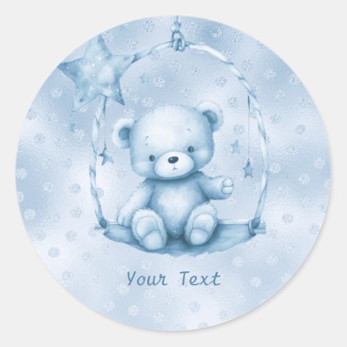 Blue Teddy Bear Sticker