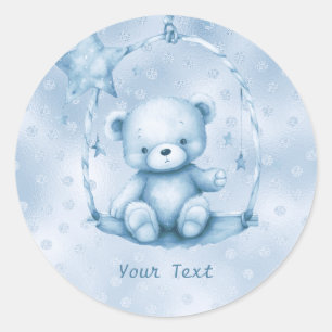 Blue Teddy Bear Sticker