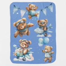 Blue teddy blanket 