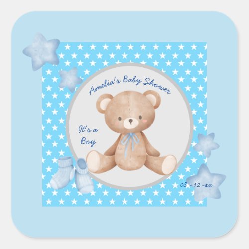 Blue teddy little start Sticker