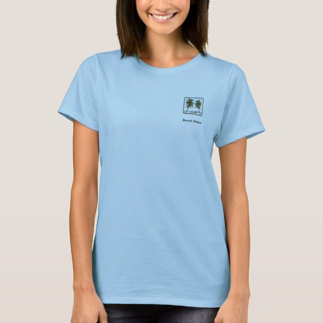 blue tee w/ beach babe logo (Front)