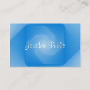 Blue Template Professional Handwritten Script Text Business Card