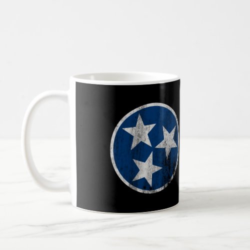 Blue Tennessee Flag Volunteer State Stars Vintage Coffee Mug