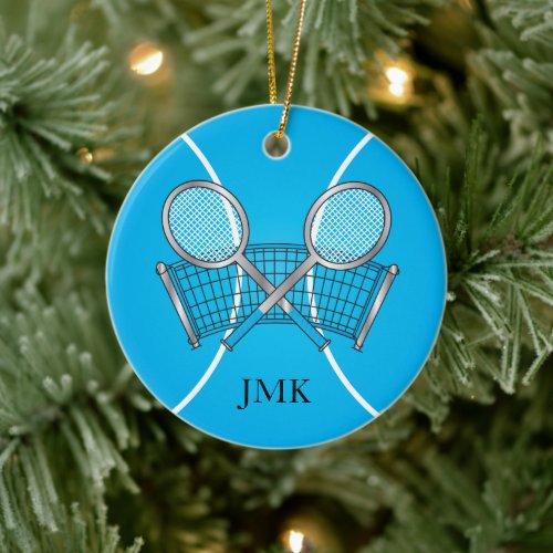 Blue Tennis Ball | Personalize Ceramic Ornament