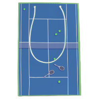 Blue Tennis Court Preppy Modern Tennis Player