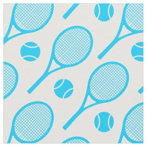 Blue tennis rackets - customize "tile" size fabric