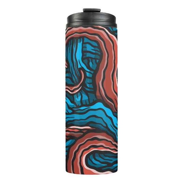 Blue Tentacles Thermal Tumbler (Front)