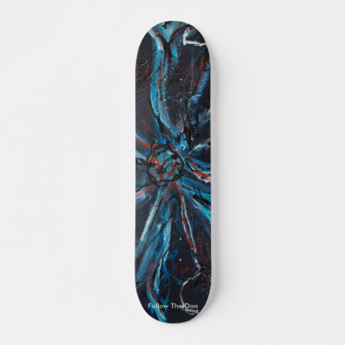 Blue Tesla Coil Skateboard
