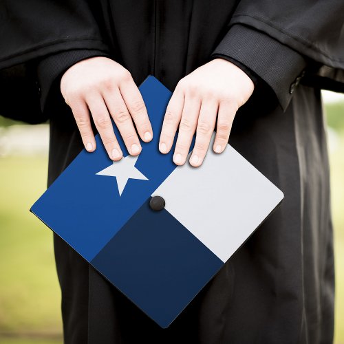 Blue Texas State Flag Graduation Cap Topper