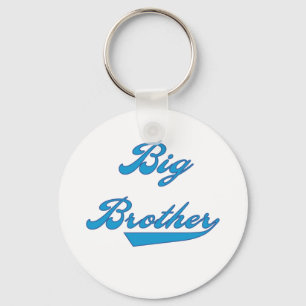 Blue Text Big Brother Keychain