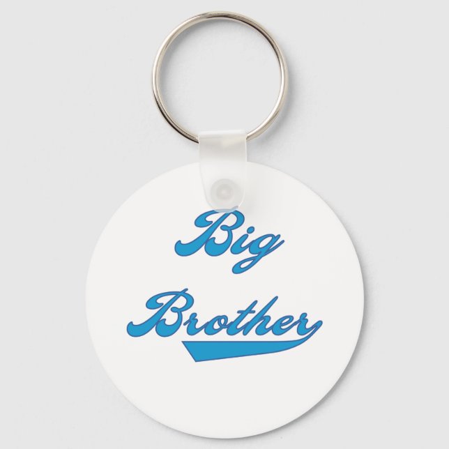 Blue Text Big Brother Keychain (Front)
