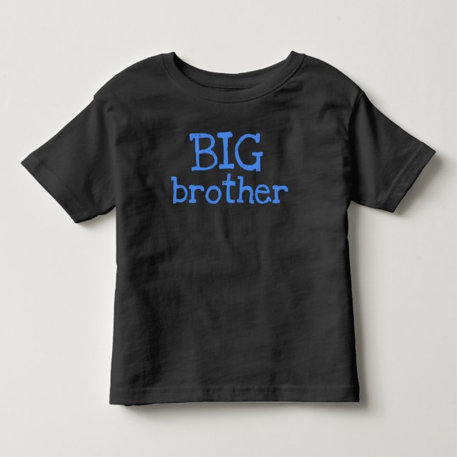 Blue Text BIG Brother Toddler T-shirt (Front)