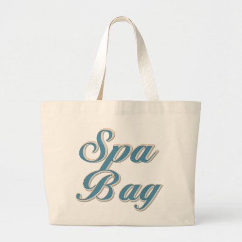 Blue Text Spa Bag Tote Bag