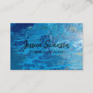 Blue Texture Artwork Background Business Card