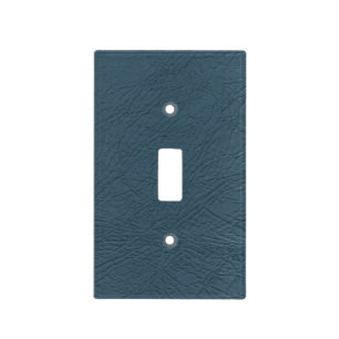 blue texture ~ printed leather image light switch cover