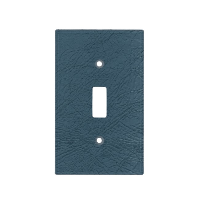 blue texture ~ printed leather image light switch cover (Front)