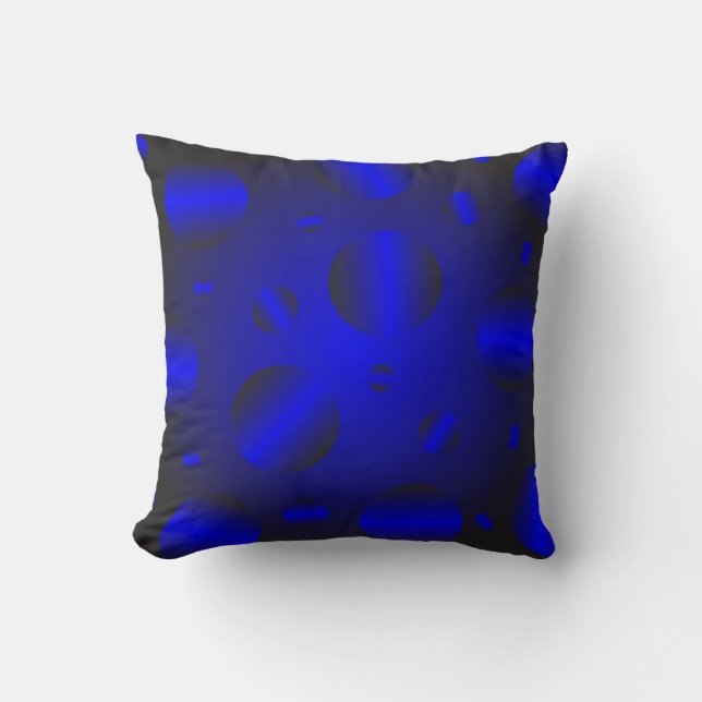 Blue texture throw pillow (Front)
