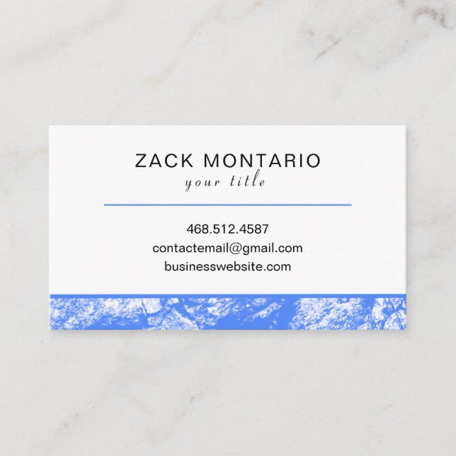 Blue Textured Business Card (Front)