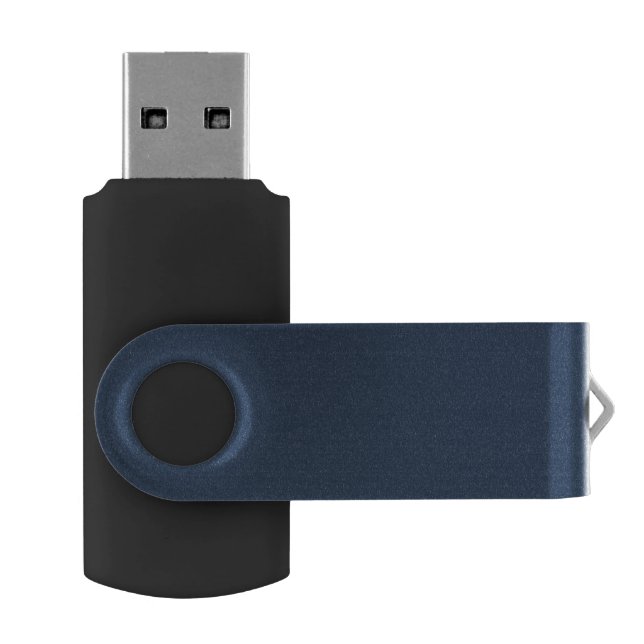 Blue Textured Clip USB Flash Drive (Opened)