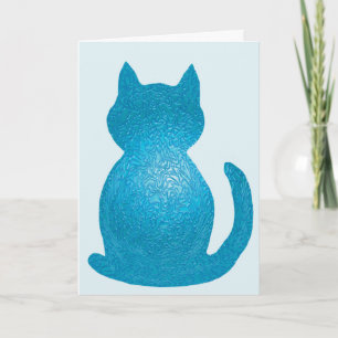 Blue Textured CrystalKatz Greeting Cards