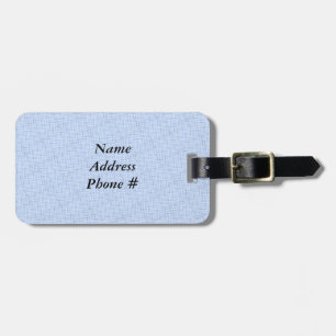 Blue Textured Pattern Luggage Tag