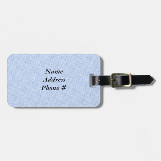 Blue Textured Pattern Luggage Tag