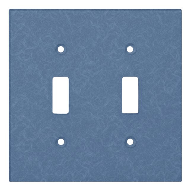 Blue textured pattern with swirling cloud light switch cover (Front)