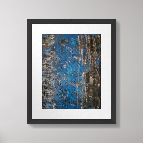 Blue Textures A Gel Print Abstract