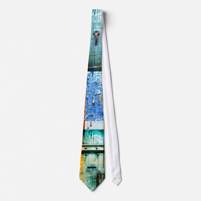 blue textures by jack lloyd neck tie (Front)
