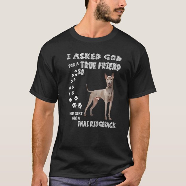 Blue Thai Ridgeback Saying Mom Dad  Costume Pariah T-Shirt (Front)