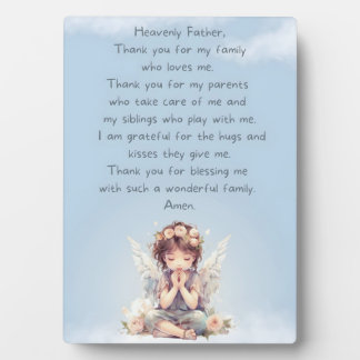 Blue Thank You Child Prayer Tabletop Plaque