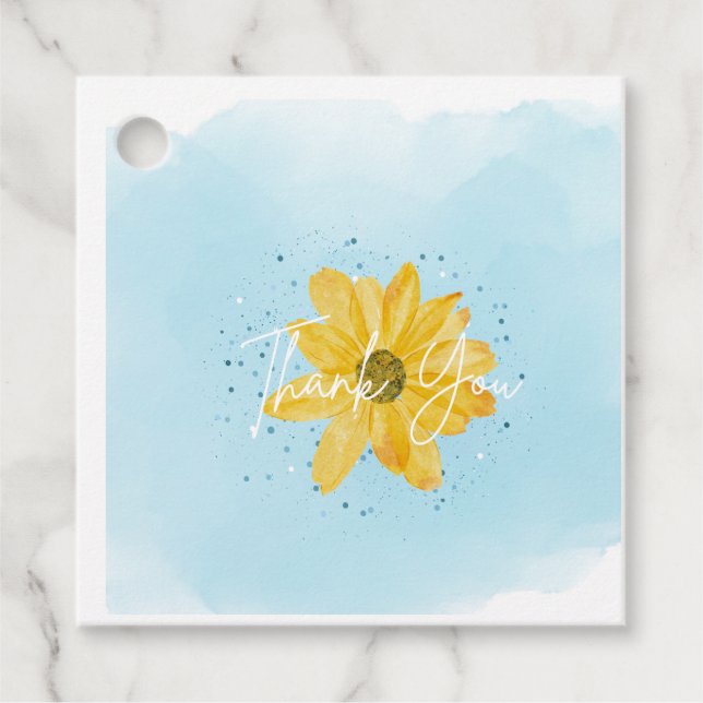 Blue Thank you Gift Tags (Front)