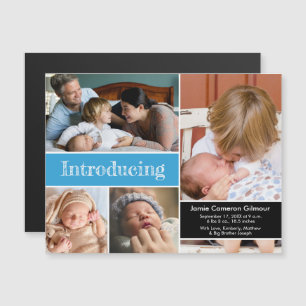 Blue Thank You Introducing Second baby Photos