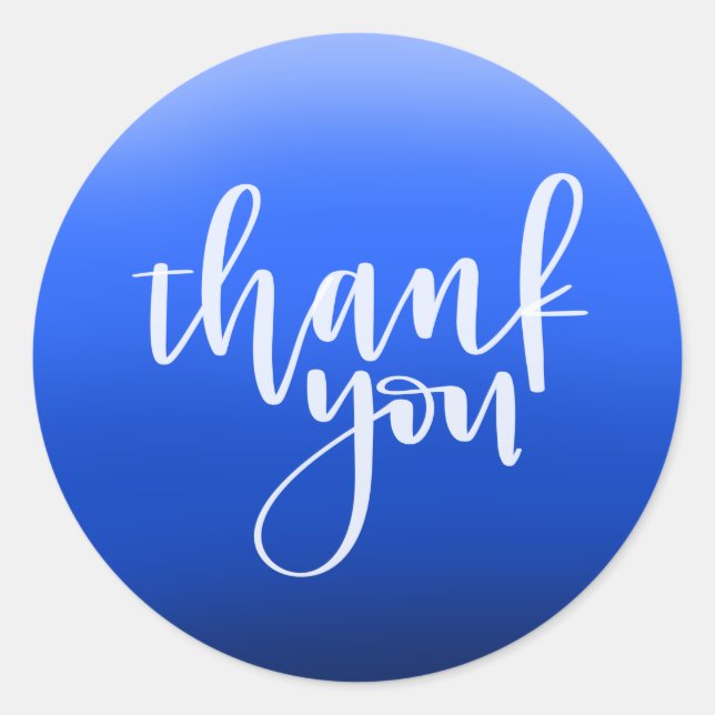 Blue Thank You Sticker (Front)
