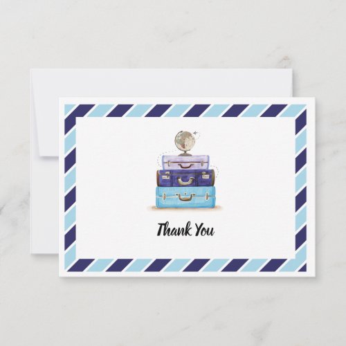Blue Thank You Travel Shower Theme