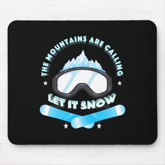 Blue The Mountains Are Calling Cool Novelty  Mouse Pad (Front)