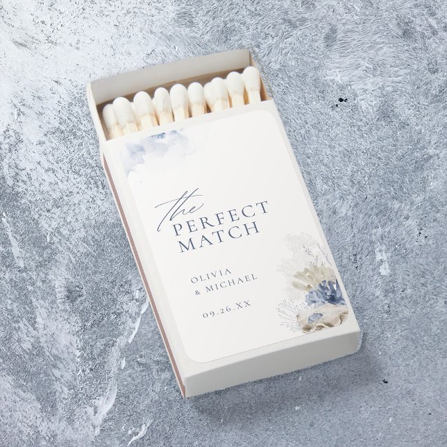 Blue The Perfect Match Beach Themed Wedding Favor (Blue The Perfect Match Beach Themed Wedding Favor)