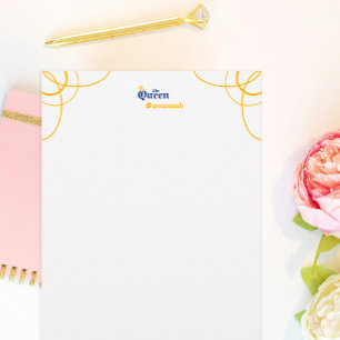 Blue The Queen Stationery